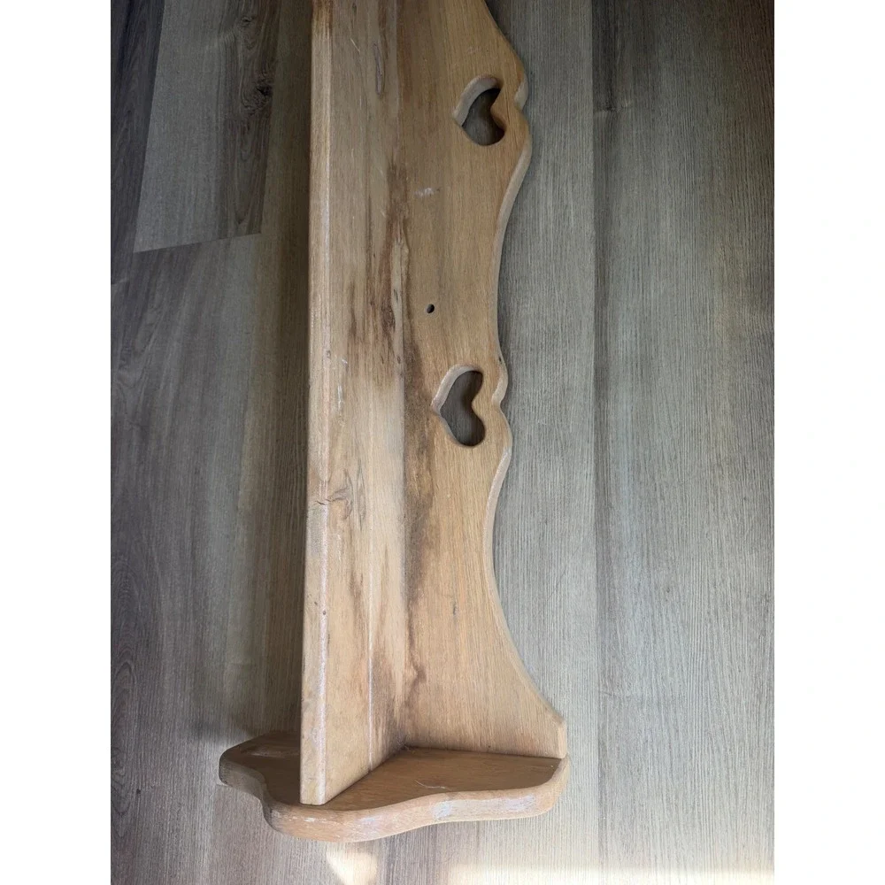 Vintage Wooden Heart Shelf